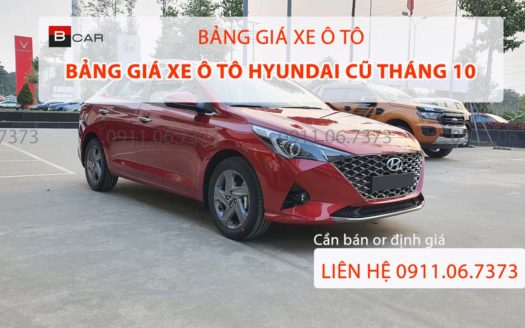 Bảng giá ô tô Hyundai cũ được cập nhật mới nhất tháng 10/2023